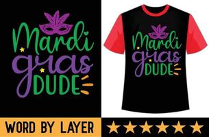 Mardi gras dude svg t shirt design vector