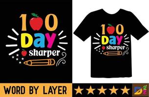 100 days sharper svg t shirt design vector