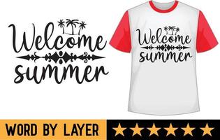 Welcome summer svg t shirt design vector