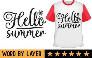 Hello summer svg t shirt design vector