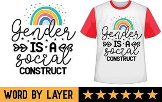 género es un social construir svg t camisa diseño vector