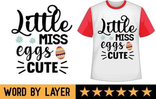 Little Miss Eggs Cute svg design vector