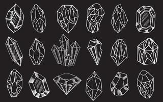 Hand drawn vector crystal.