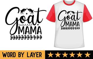 cabra mamá svg t camisa diseño vector