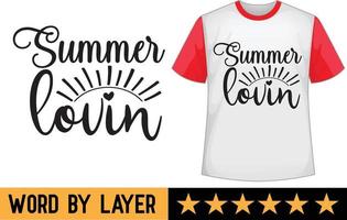 Summer lovin svg t shirt design vector