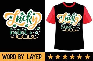 Lucky mini svg t shirt design vector