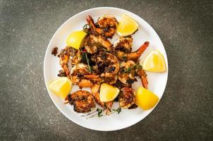 jerk shrimps or grilled shrimps in Jamaica style photo