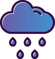 diseño de icono de vector de lluvia de nubes