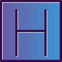 H Square Vector Icon Design