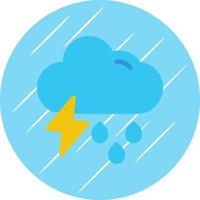 Cloud Showers Heavy Vector Icon Design