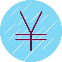 diseño de icono de vector de signo de yen