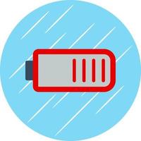 Battery Quarter Vector Icon Design