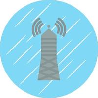 Broadcast Tower Vector Icon Design