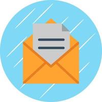 Envelope Open Text Vector Icon Design