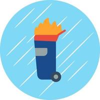 Dumpster Fire Vector Icon Design