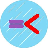 Less Than Equal Vector Icon Design
