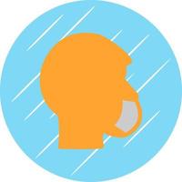 Head Side Mask Vector Icon Design