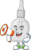 Bottle with pipette Cartoon character vector