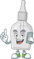 Bottle with pipette Cartoon character vector