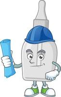 Bottle with pipette Cartoon character vector