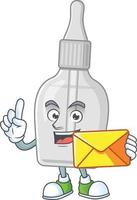 Bottle with pipette Cartoon character vector