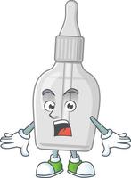 Bottle with pipette Cartoon character vector