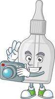 Bottle with pipette Cartoon character vector