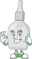 Bottle with pipette Cartoon character vector