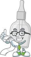 Bottle with pipette Cartoon character vector