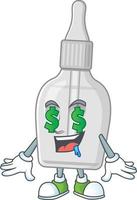 Bottle with pipette Cartoon character vector