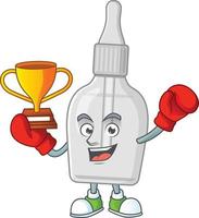 Bottle with pipette Cartoon character vector