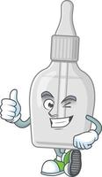 Bottle with pipette Cartoon character vector