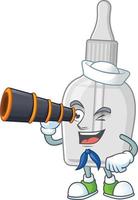 Bottle with pipette Cartoon character vector