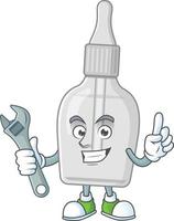 Bottle with pipette Cartoon character vector