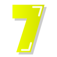 Nummer mit Nummer 7 png