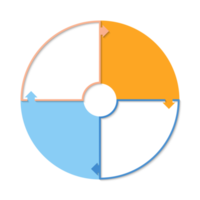 Infografica con 4 passi, processi o opzioni. png