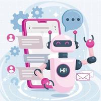 Concept of AI Personal Assistant vector