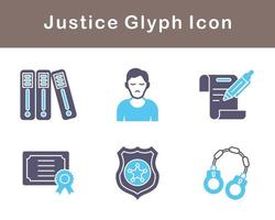 justicia vector icono conjunto