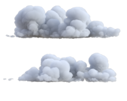 nuvens grumoso isolado. 3d render png