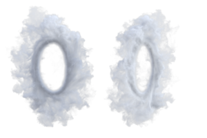 Cloud portal air circle. 3d render isolated png