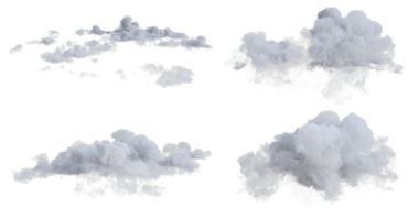 Cloud mixed isolated, 3d render png