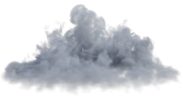 Smoke and fire explosion isolated. 3d render png