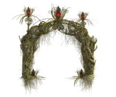 effrayant arbre isolé, 3d rendre png