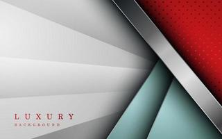 luxurious abstract red gold and silver line overlap layers background. eps10 vector