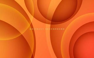 Abstract 3D circle layers orange gradient background. eps10 vector