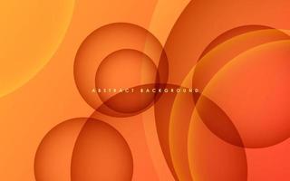 Abstract 3D circle layers orange gradient background. eps10 vector