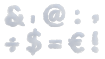 nuage glyphe symbole. 3d rendre isolé png