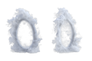 Cloud portal air circle. 3d render isolated png