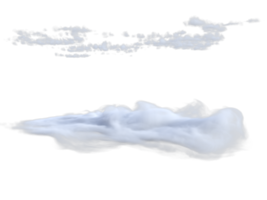 nuvole misto isolato. 3d rendere png