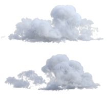 grande nuvens isolado. 3d render png